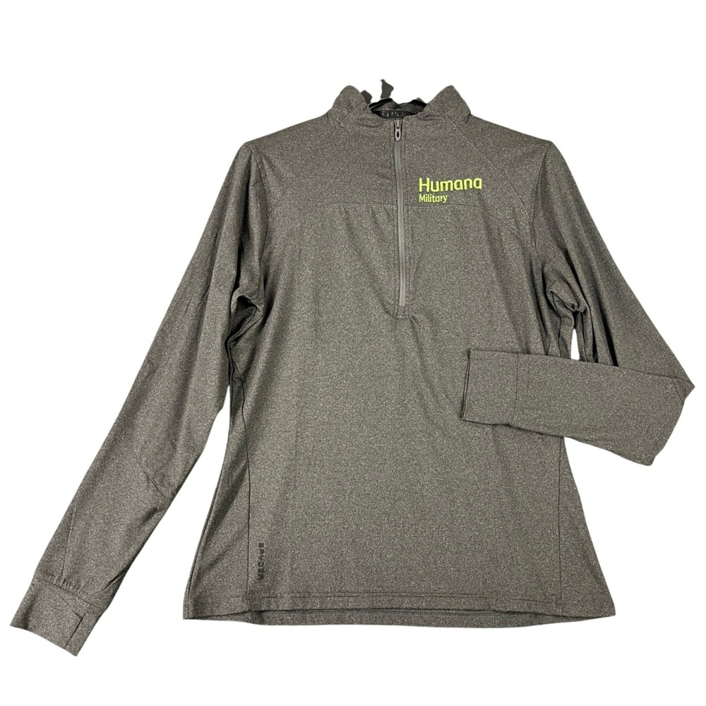 Spyder 1/4 Zip Performance Pullover Womens L Training Layer Humana Military